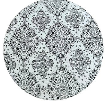 Capa de Sousplat Mandala Preto e Branco