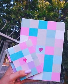 Kit caderno A5 + bloco de notas