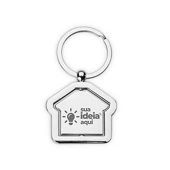 Kit Chaveiros Metal Giratório Casa personalizados (50)