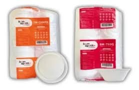 KIT BM 750Q (102) BASE QUADRADA E TAMPA BRANCA 750ML BOM APETITE 188MMX62MM