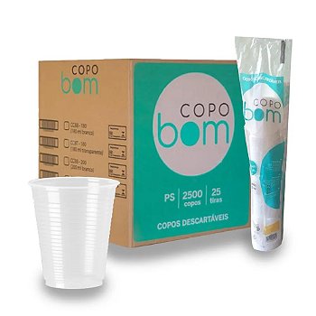 COPOBOM 200ML PS TRANSPARENTE CX C/5.000UN