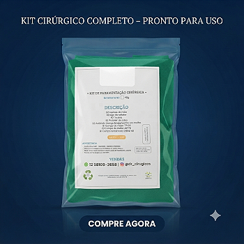 ​Kit Cirúrgico Estéril Descartável 12 Peças Gramatura 40- Cor verde – Registro Anvisa