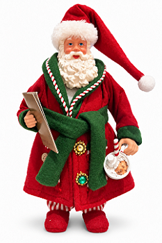 Papai Noel Colecionável De Roupão 28cm Caneca Christmas