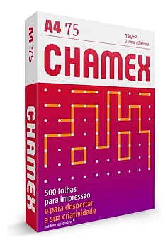 Papel A4 Sulfite Chamex 500 Folhas 75g 210x297 Cor Branco