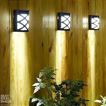 Luz LED de Parede com Painel Solar para Jardim