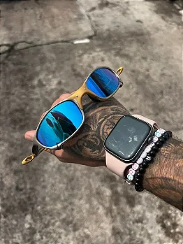 Óculos Oakley Juliet Metal Pinada 24K Azul Bebê