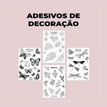 Cartela de adesivos de decoração