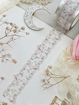 Washi Tape: Bows & Lace Die Cut - Leela Journals