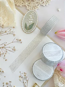 Washi tape Script 15 mm - Leela Journals