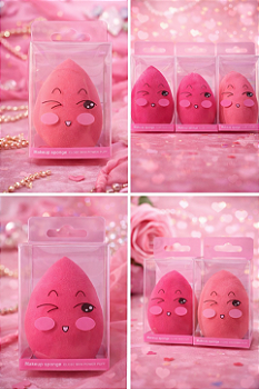 Esponja de Maquiagem Gota Rosa