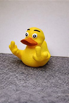 Pato Decorativo 3D Amarelo Divertido