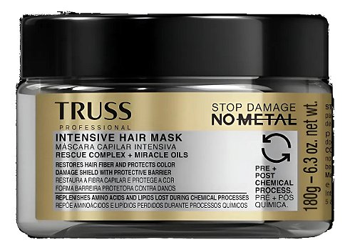 MASCARA CAPILAR  STOP DAMAGE NO METAL COND 180G - TRUSS