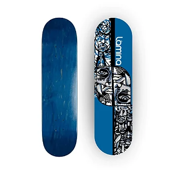 Shape Semblante Azul Marfim Nacional Premium | Lâmina SkateBoards