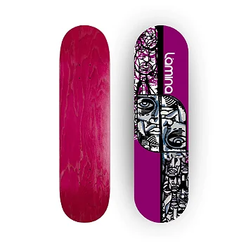 Shape Semblante Roxo Marfim Nacional Premium | Lâmina SkateBoards