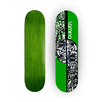 Shape Semblante Verde Marfim Nacional Premium | Lâmina SkateBoards