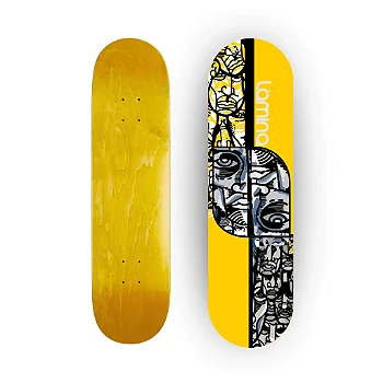 Shape Semblante Amarelo Marfim Nacional Premium | Lâmina SkateBoards