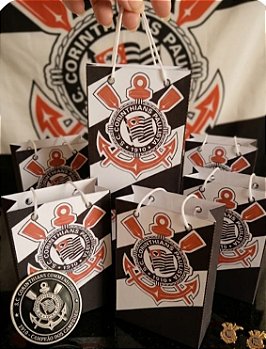 10 Sacolinhas Surpresa Personalizada Lembrancinha Corinthians