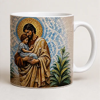 Caneca de Porcelana São José e devoção - 350ml