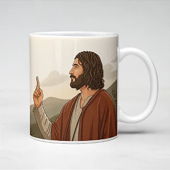 Caneca de Porcelana Devoção Religiosa - 350ml