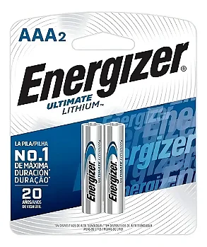 Par de Pilhas Energizer Lithium AAA Longa Duração
