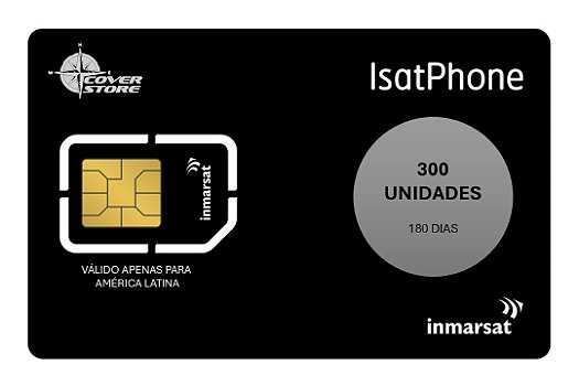Cartão 300 Unidades para linha IsatPhone - 180dias