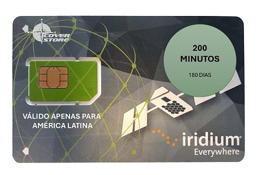 Cartão de 200 minutos IRIDIUM - 12.000 unidades - 180 DIAS