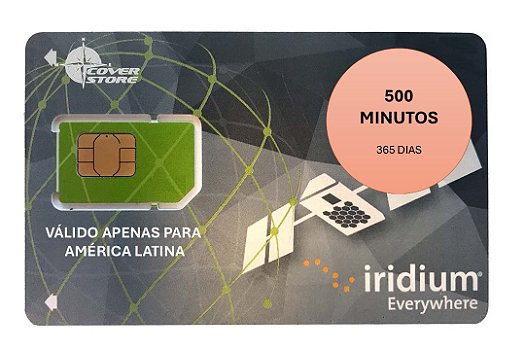 Cartão de 500 minutos IRIDIUM - 30.000 unidades - 365 DIAS