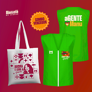 Combo Colete + Ecobag Agora é com aGente