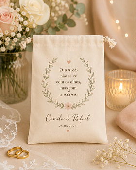 Saquinho de Algodão Cru Personalizado 30x40 cm