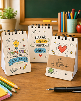 Bloco de Notas com Capa em MDF