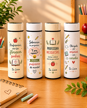 Garrafa de Vidro 400ml Personalizada Dia dos Professores