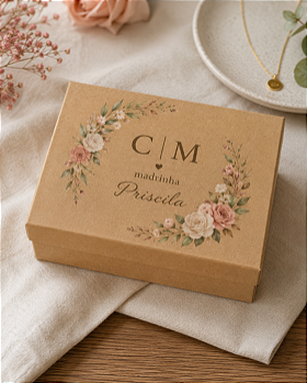 Caixa Organizadora em MDF Cru 25x25x8