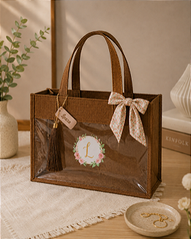Sacola Personalizada Estilo Juta Pequena