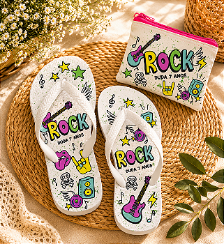Kit Chinelos Personalizados Adulto e Infantil + Porta Moedas