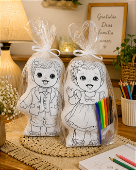 Kit almofada de colorir personalizada com Recorte