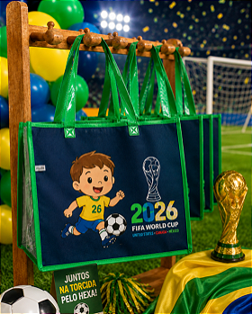 Bolsa Praia Transparente Personalizada Copa 2026 Futebol (TODOS OS TEMAS, CONSULTE)