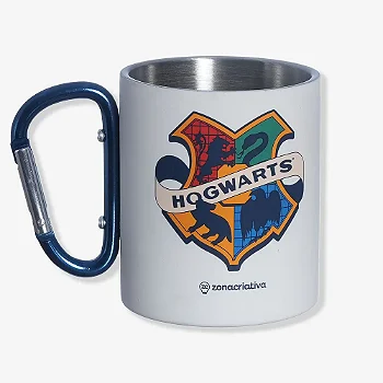 Caneca Hogwarts com Mosquetão - Harry Potter