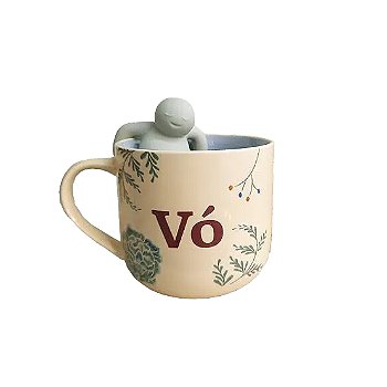 Caneca com Infusor - Bordados de Vó