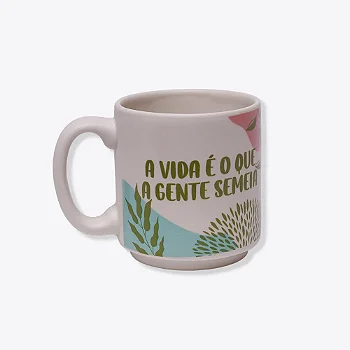 Caneca Mini Tina Jardinagem - Semeie Amor