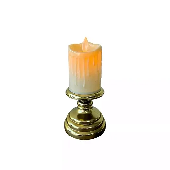 Vela de Led - Castiçal Dourada Pequena