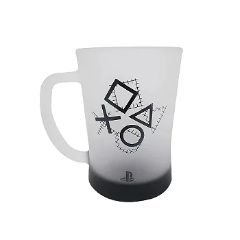 Caneca Playstation Vidro Fosco