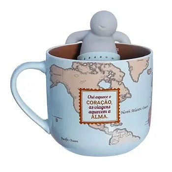 Caneca com Infusor Chá - Viagem