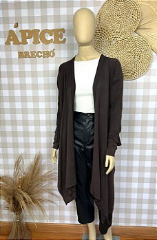 Cardigan Marrom Feminino Tamanho M