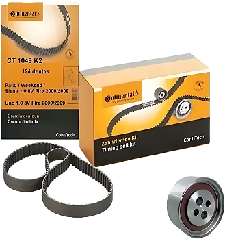 Kit Correia Dentada e Tensor Continental Contitech CT1049K2 - Palio / Siena / Uno 1.0 8V Fire.