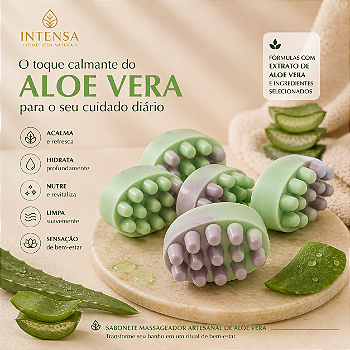 Sabonete Massageador de Aloe Vera