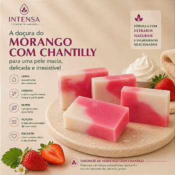 Sabonete Morango Com Chantilly