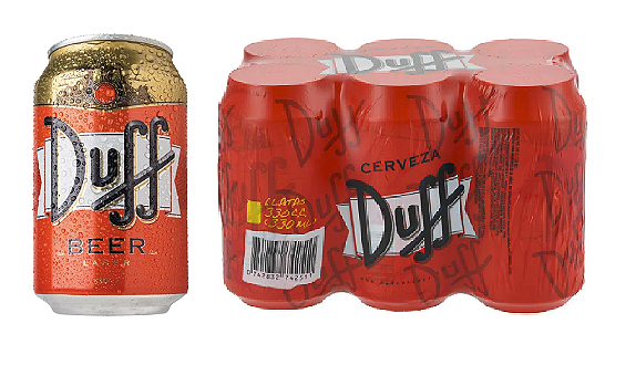 Pack 6un Cerveja Duff Beer Lager Lata 330ml