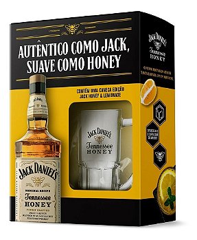 Kit Jack Daniels Honey 1L + 1 caneca