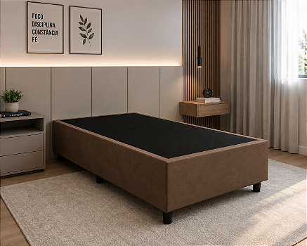 Base Box Solteirão Suede 88X188X40