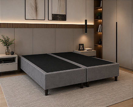 Base Box King Suede 193X203X40